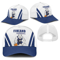 Finland Basketball Baseball Net Cap Wolf Mascot Dynamic Style - Wonder Print Shop