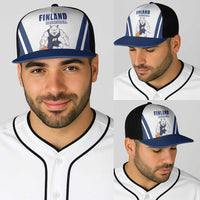 Finland Basketball Baseball Net Cap Wolf Mascot Dynamic Style - Wonder Print Shop
