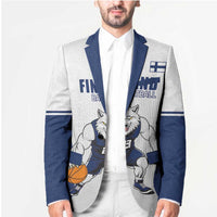 Finland Basketball Custom Blazer Wolf Mascot Dynamic Style - Wonder Print Shop