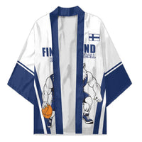 Finland Basketball Custom Kimono Wolf Mascot Dynamic Style - Wonder Print Shop