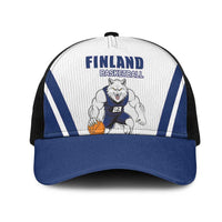 Finland Basketball Mesh Trucker Cap Wolf Mascot Dynamic Style - Wonder Print Shop