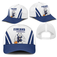 Finland Basketball Mesh Trucker Cap Wolf Mascot Dynamic Style - Wonder Print Shop