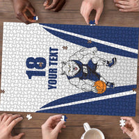 Finland Basketball Custom Puzzle Wolf Mascot Dynamic Style - Wonder Print Shop