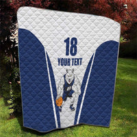 Finland Basketball Custom Quilt Wolf Mascot Dynamic Style - Wonder Print Shop