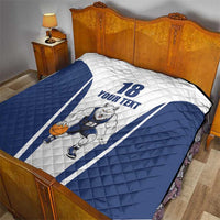 Finland Basketball Custom Quilt Wolf Mascot Dynamic Style - Wonder Print Shop