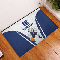 Finland Basketball Custom Rubber Doormat Wolf Mascot Dynamic Style - Wonder Print Shop