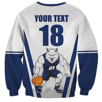 Finland Basketball Custom Sweatshirt Wolf Mascot Dynamic Style - Wonder Print Shop