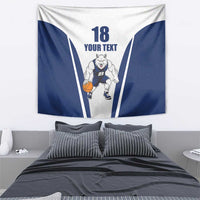 Finland Basketball Custom Tapestry Wolf Mascot Dynamic Style - Wonder Print Shop