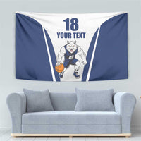 Finland Basketball Custom Tapestry Wolf Mascot Dynamic Style - Wonder Print Shop