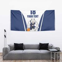 Finland Basketball Custom Tapestry Wolf Mascot Dynamic Style - Wonder Print Shop