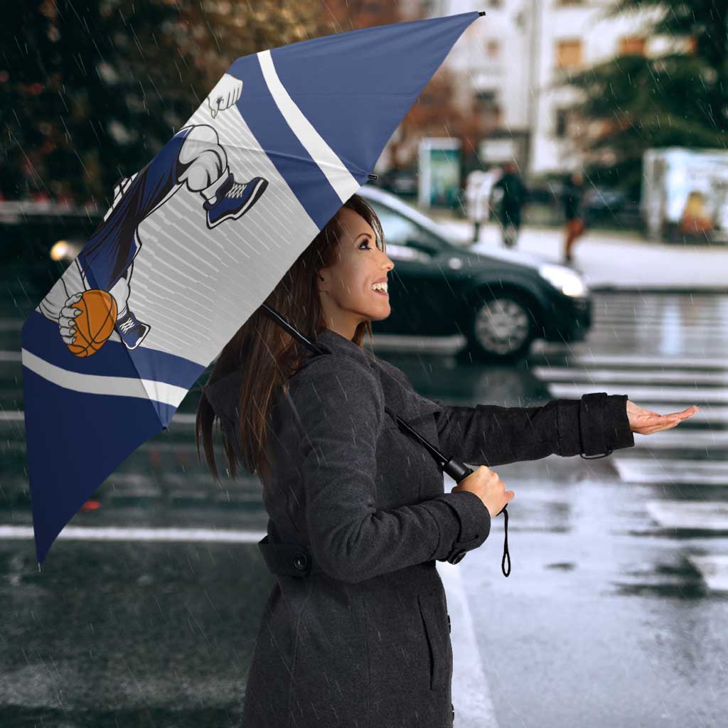 Finland Basketball Custom Umbrella Wolf Mascot Dynamic Style - Wonder Print Shop