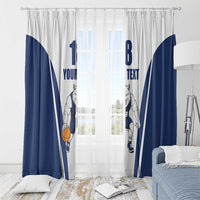 Finland Basketball Custom Window Curtain Wolf Mascot Dynamic Style - Wonder Print Shop