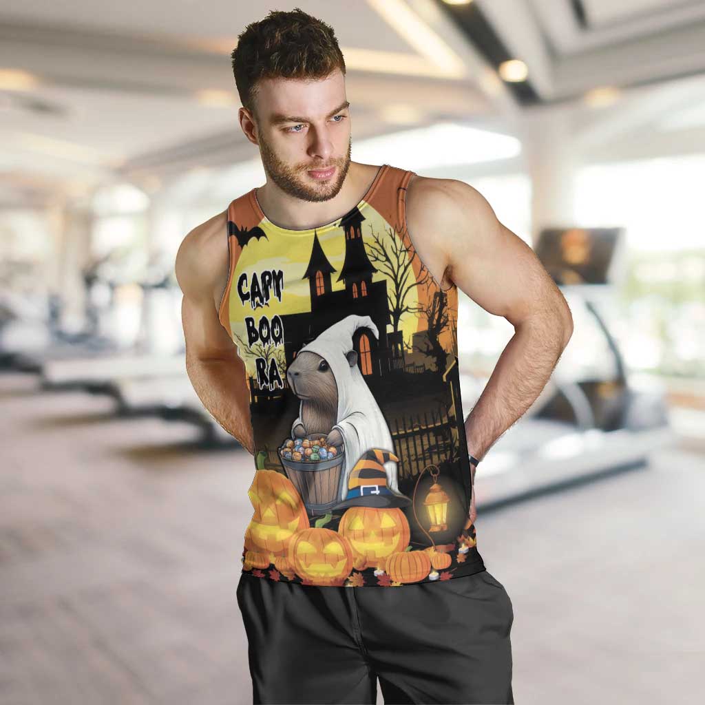 Capy-Boo-Ra Halloween Men Tank Top Haunted House And Pumpkin Spooky - Wonder Print Shop