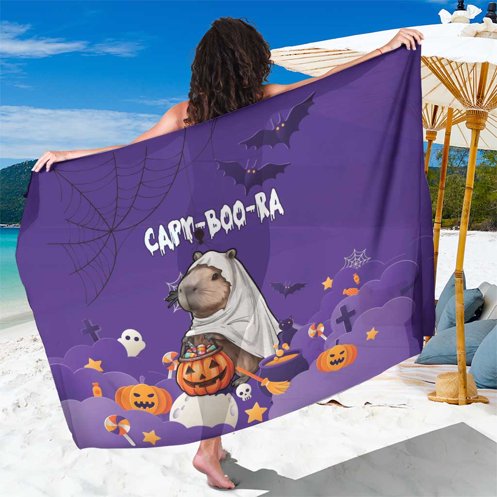 Capy-Boo-Ra Halloween Sarong Bats And Pumpkins Funny Style - Wonder Print Shop