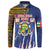 Personalized Central African Republic Since 1958 Button Sweatshirt Coat Of Arms With Kente Pattern - Wonder Print Shop