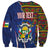 Personalized Central African Republic Since 1958 Sweatshirt Coat Of Arms With Kente Pattern - Wonder Print Shop