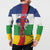 Central African Republic Republic Day 1958 Button Sweatshirt Unite, Dignite, Travail - Flag Style - Wonder Print Shop