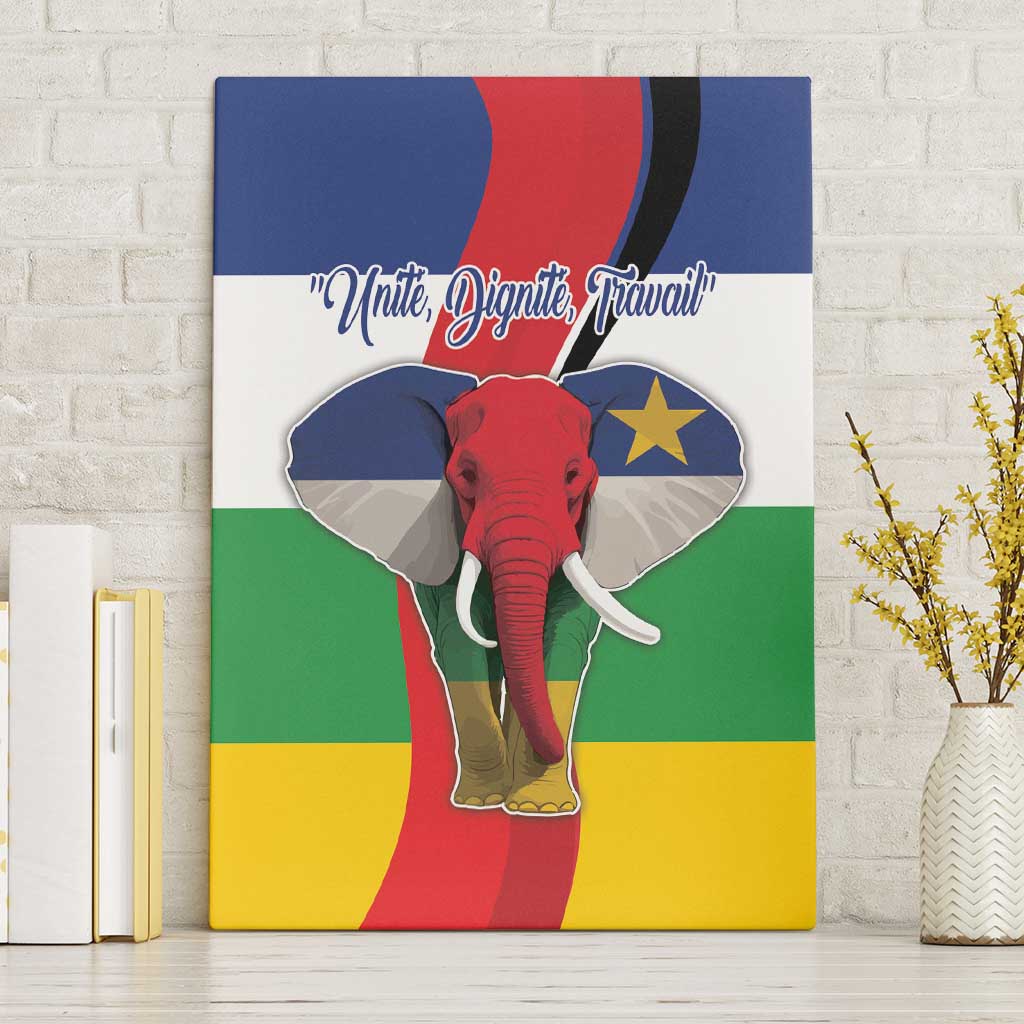 Central African Republic Republic Day 1958 Canvas Wall Art Unite, Dignite, Travail - Flag Style - Wonder Print Shop