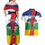 Central African Republic Republic Day 1958 Couples Matching Off Shoulder Maxi Dress and Hawaiian Shirt Unite, Dignite, Travail - Flag Style - Wonder Print Shop