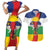 Central African Republic Republic Day 1958 Couples Matching Short Sleeve Bodycon Dress and Hawaiian Shirt Unite, Dignite, Travail - Flag Style - Wonder Print Shop