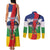 Central African Republic Republic Day 1958 Couples Matching Tank Maxi Dress and Long Sleeve Button Shirt Unite, Dignite, Travail - Flag Style - Wonder Print Shop