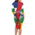 Central African Republic Republic Day 1958 Family Matching Long Sleeve Bodycon Dress and Hawaiian Shirt Unite, Dignite, Travail - Flag Style - Wonder Print Shop