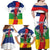 Central African Republic Republic Day 1958 Family Matching Off Shoulder Maxi Dress and Hawaiian Shirt Unite, Dignite, Travail - Flag Style - Wonder Print Shop