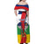 Central African Republic Republic Day 1958 Family Matching Off Shoulder Maxi Dress and Hawaiian Shirt Unite, Dignite, Travail - Flag Style - Wonder Print Shop