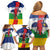 Central African Republic Republic Day 1958 Family Matching Off Shoulder Short Dress and Hawaiian Shirt Unite, Dignite, Travail - Flag Style - Wonder Print Shop