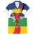 Central African Republic Republic Day 1958 Family Matching Off Shoulder Short Dress and Hawaiian Shirt Unite, Dignite, Travail - Flag Style - Wonder Print Shop