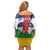 Central African Republic Republic Day 1958 Family Matching Off Shoulder Short Dress and Hawaiian Shirt Unite, Dignite, Travail - Flag Style - Wonder Print Shop