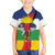 Central African Republic Republic Day 1958 Family Matching Off Shoulder Short Dress and Hawaiian Shirt Unite, Dignite, Travail - Flag Style - Wonder Print Shop