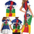 Central African Republic Republic Day 1958 Family Matching Short Sleeve Bodycon Dress and Hawaiian Shirt Unite, Dignite, Travail - Flag Style - Wonder Print Shop