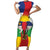 Central African Republic Republic Day 1958 Family Matching Short Sleeve Bodycon Dress and Hawaiian Shirt Unite, Dignite, Travail - Flag Style - Wonder Print Shop