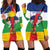 Central African Republic Republic Day 1958 Hoodie Dress Unite, Dignite, Travail - Flag Style - Wonder Print Shop