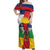 Central African Republic Republic Day 1958 Off Shoulder Maxi Dress Unite, Dignite, Travail - Flag Style - Wonder Print Shop