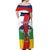 Central African Republic Republic Day 1958 Off Shoulder Maxi Dress Unite, Dignite, Travail - Flag Style - Wonder Print Shop