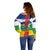 Central African Republic Republic Day 1958 Off Shoulder Sweater Unite, Dignite, Travail - Flag Style - Wonder Print Shop