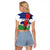 Central African Republic Republic Day 1958 Raglan Cropped T Shirt Unite, Dignite, Travail - Flag Style - Wonder Print Shop