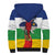 Central African Republic Republic Day 1958 Sherpa Hoodie Unite, Dignite, Travail - Flag Style - Wonder Print Shop