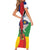 Central African Republic Republic Day 1958 Short Sleeve Bodycon Dress Unite, Dignite, Travail - Flag Style - Wonder Print Shop