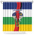 Central African Republic Republic Day 1958 Shower Curtain Unite, Dignite, Travail - Flag Style