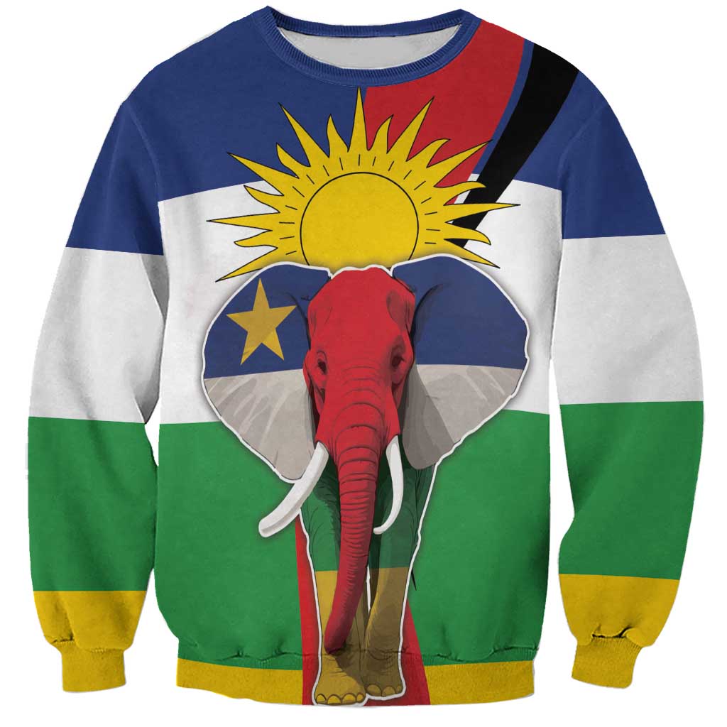 Central African Republic Republic Day 1958 Sweatshirt Unite, Dignite, Travail - Flag Style - Wonder Print Shop