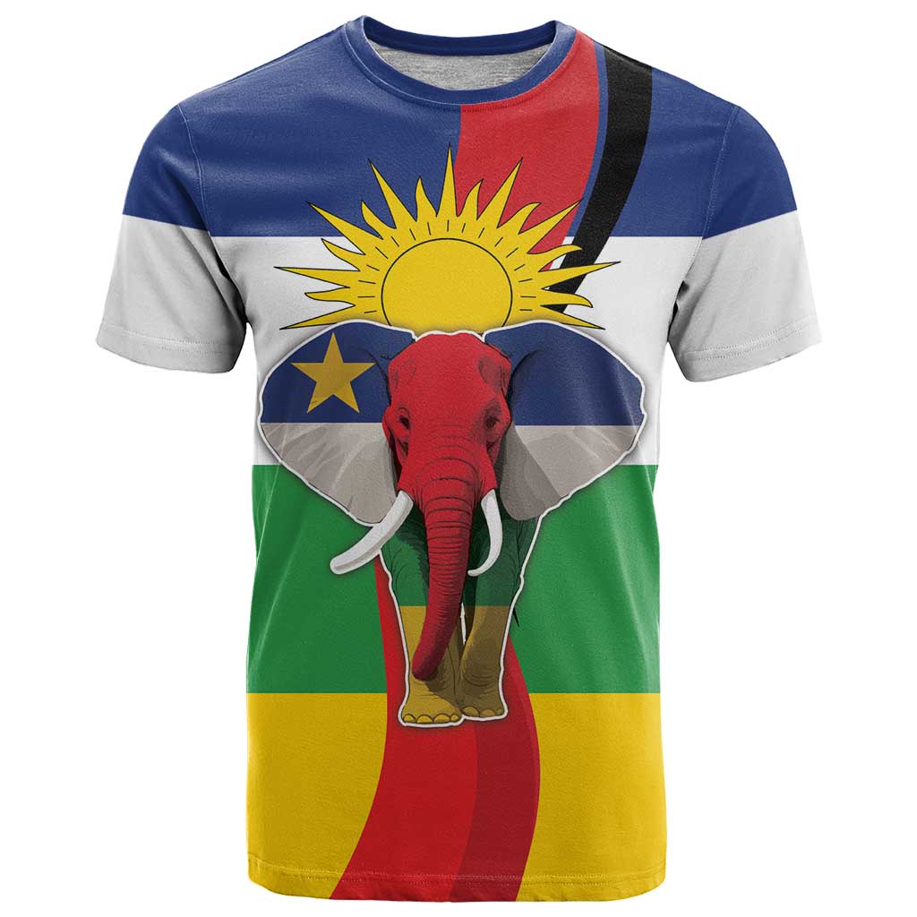 Central African Republic Republic Day 1958 T Shirt Unite, Dignite, Travail - Flag Style - Wonder Print Shop