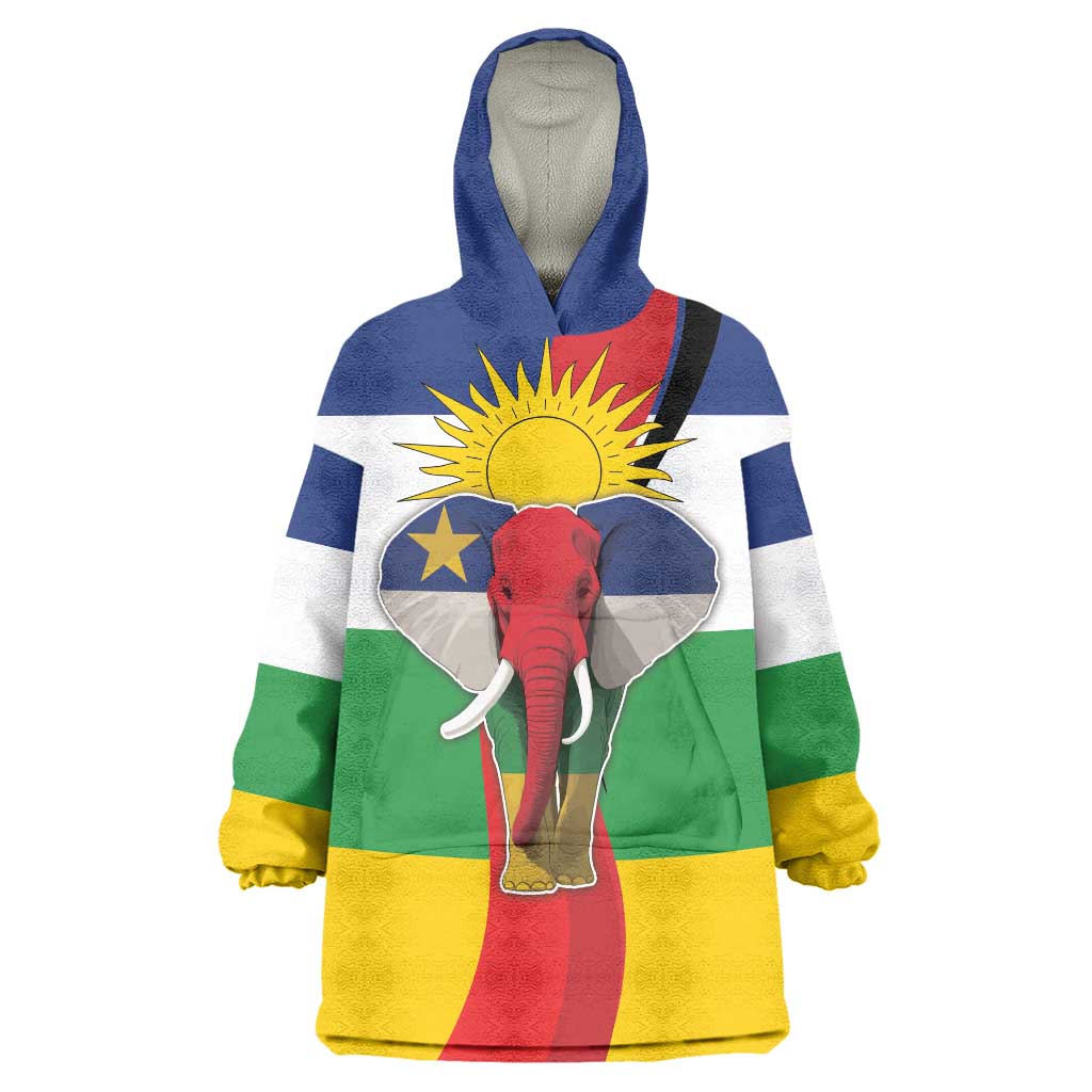 Central African Republic Republic Day 1958 Wearable Blanket Hoodie Unite, Dignite, Travail - Flag Style - Wonder Print Shop