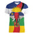 Central African Republic Republic Day 1958 Women V-Neck T-Shirt Unite, Dignite, Travail - Flag Style - Wonder Print Shop