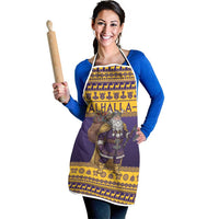 Merry Christmas from Vikingnations Apron Valhalla-La Santa - Wonder Print Shop