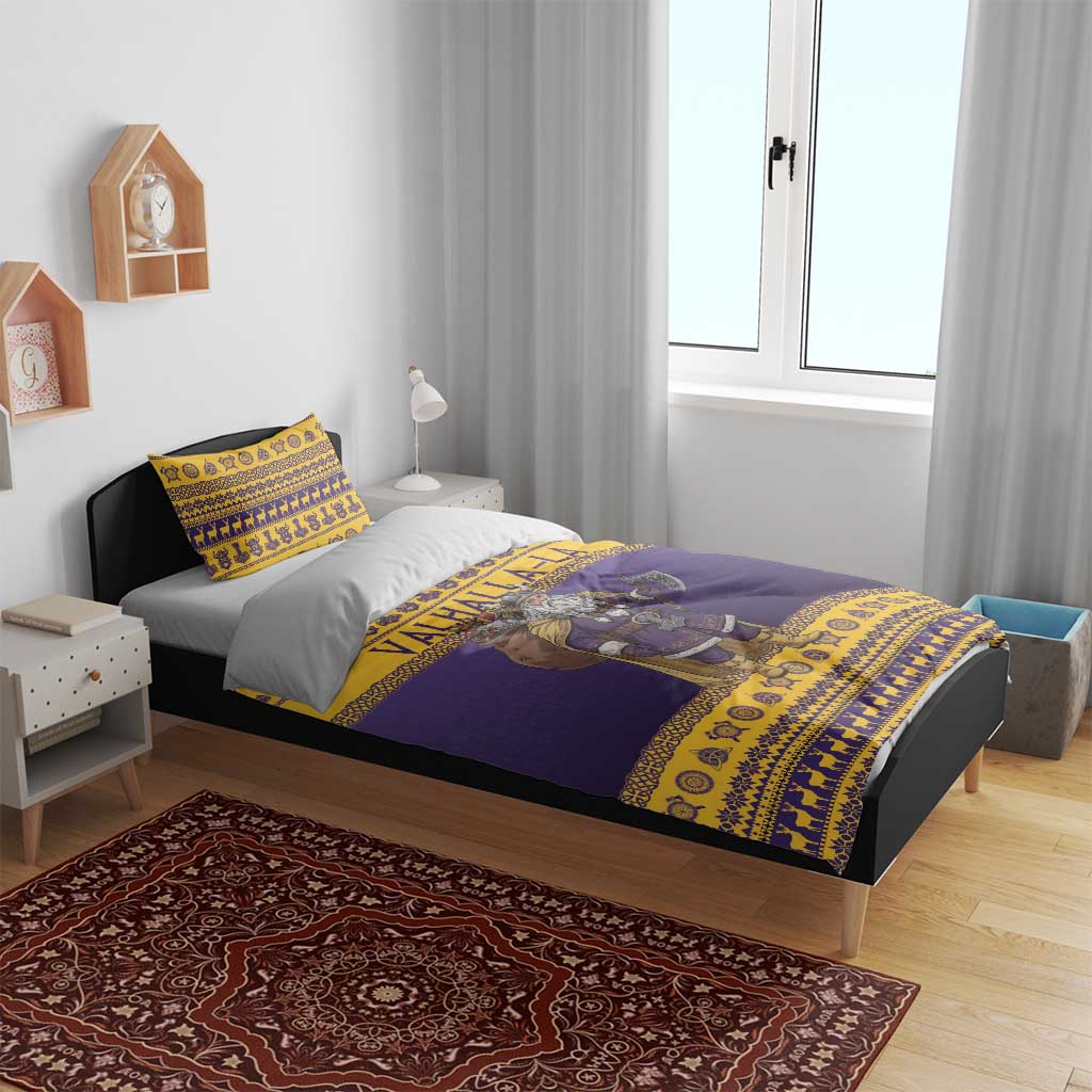 Merry Christmas from Vikingnations Bedding Set Valhalla-La Santa - Wonder Print Shop