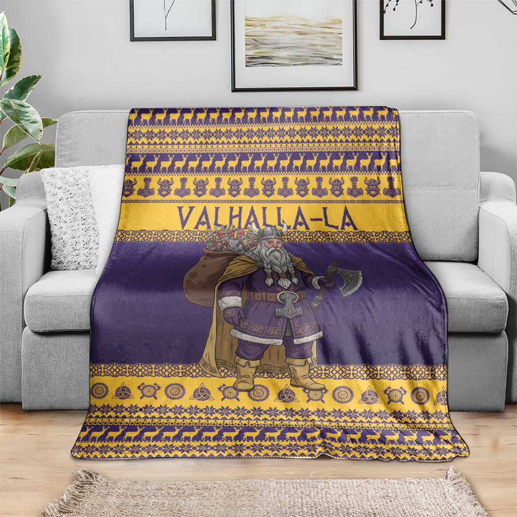Merry Christmas from Vikingnations Blanket Valhalla-La Santa - Wonder Print Shop