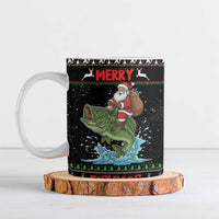 Merry Fishmas Santa Riding Bass Personalized Ceramic Mug Funny Christmas - Wonder Print Shop
